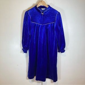 Vintage Appel Blue Velour Robe